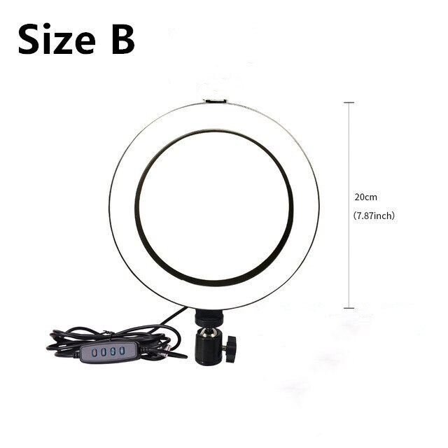 Dimmable Ring Light - 6.3''/7.8''/10.2'' - Bi-color 3200K-5600K - Desktop Live Lamp for Photo Studio Video: Type B