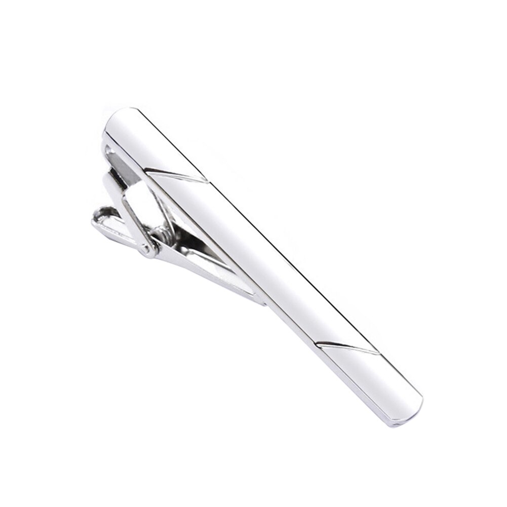 Menn slips klips slips bar klips business dress tilbehør slips klips: Sølv