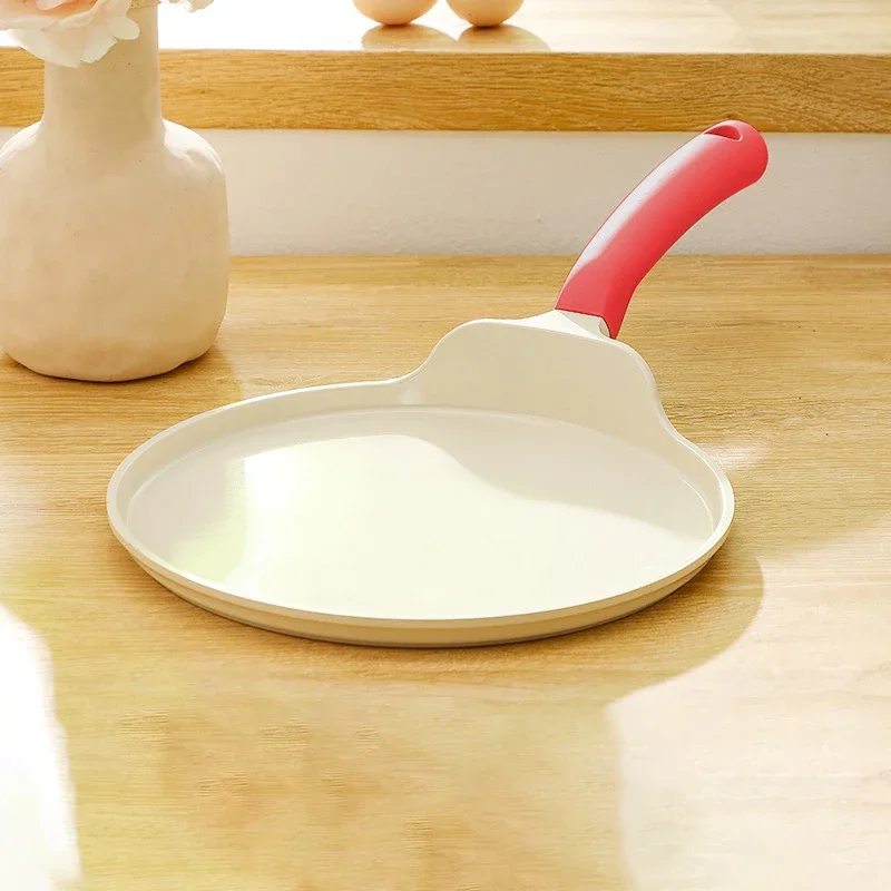 Padella per pancake per colazione Rivestimento in ceramica Padella antiaderente Vassoio per pizza Padella Fornelli a gas e fornelli a induzione Pentole per la casa: Rosso