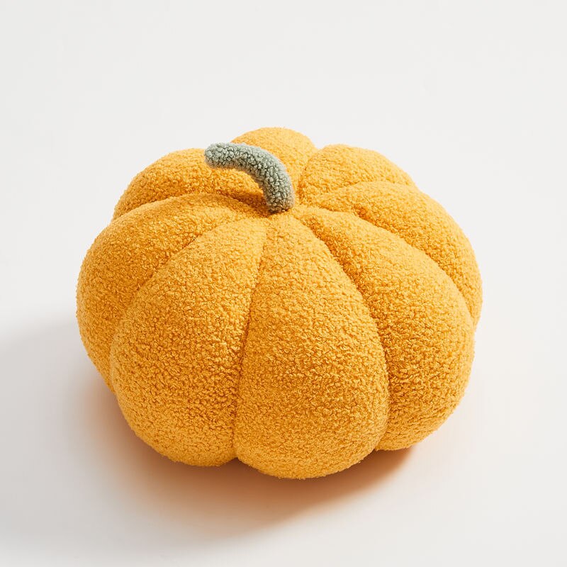 Styl skandynawski streszczenie poduszka podłogowa ciepłe siedzisko sofy poduszki puszyste Butt Pads Tatami materac pluszowe zabawki fotografia rekwizyty: Yellow  pumpkin 35cm
