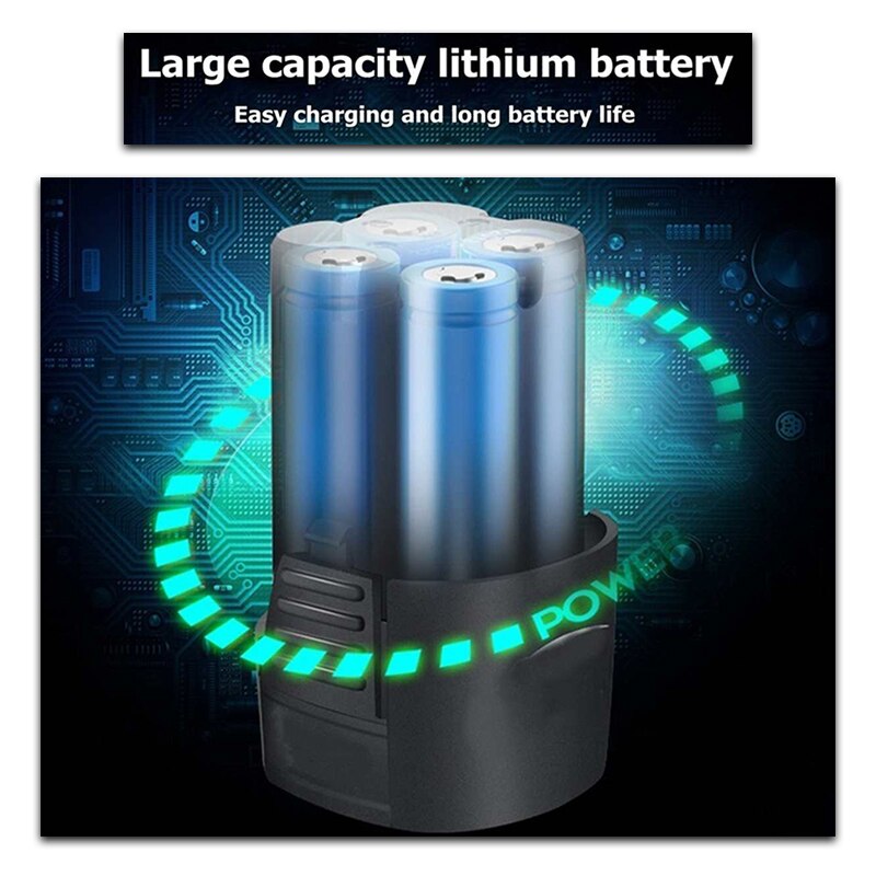 12V Electric Cordless Wrench Ratchet Wrench 3/8 Angle Drill Screwdriver Scaffolding 65NM Rechargeable Spanner With 1/ 2 Batter