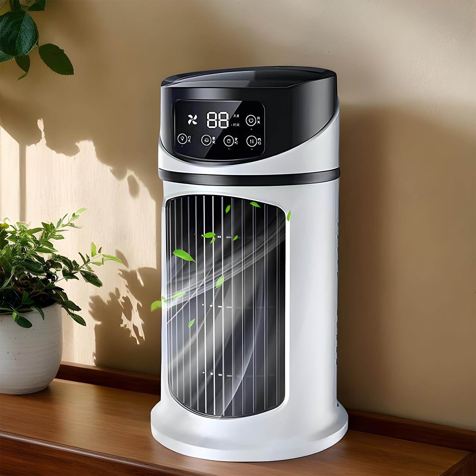 Bærbar ac-vifte kjølevifte bærbare klimaanlegg personlig fordampningskjøler med timer stille luftfukter for reiser