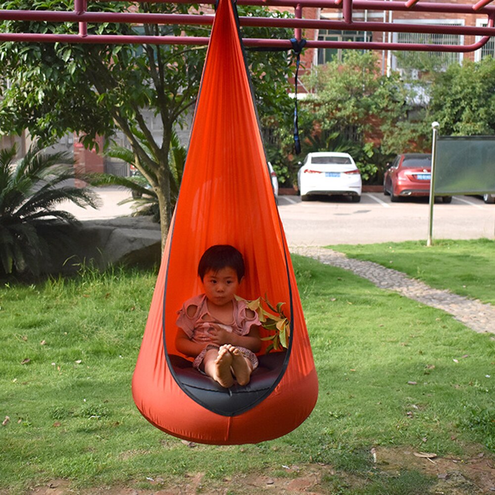 Kinderen Stoel Draagbare Parachute Doek Swing Bed Innovatieve Indoor Binnenplaats Stoel Met Luchtkussen Hangmat Stoel Swing Pods