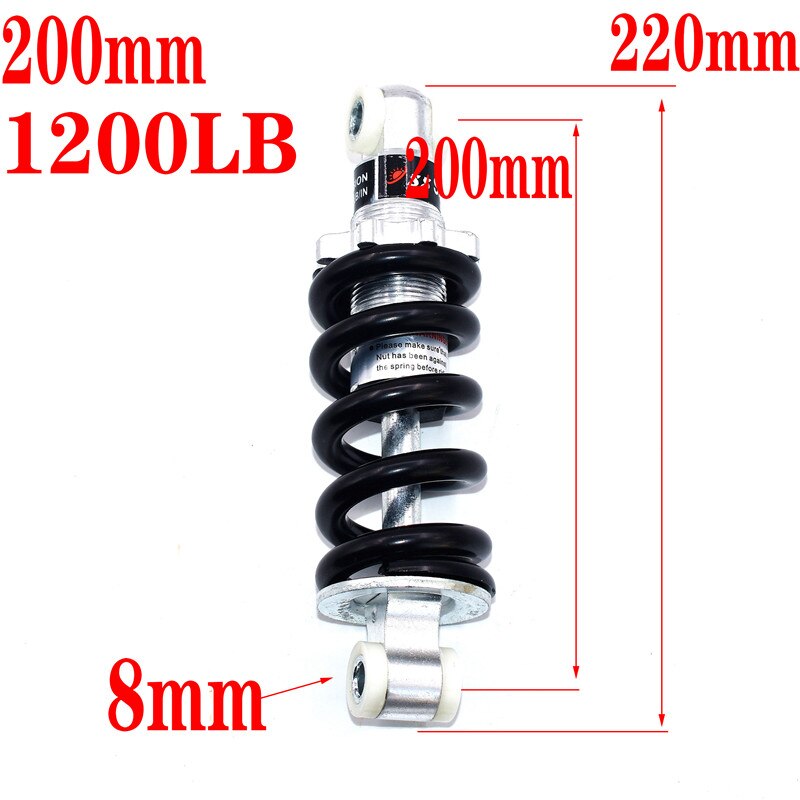 100MM 125MM 150MM 180MM 190MM 200MM rear suspension shock for 47cc 49CC super Minimoto ATV electric scooter mini Pocket Bike: WHITE