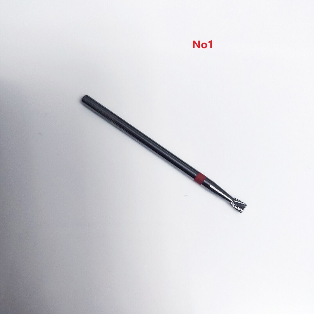 4 Soorten Cuticula Wolfraam Stalen Nail Boor Nail File Carbide Nozzle Gel Remover Nail Cleaner Millings Bit C0202: No1