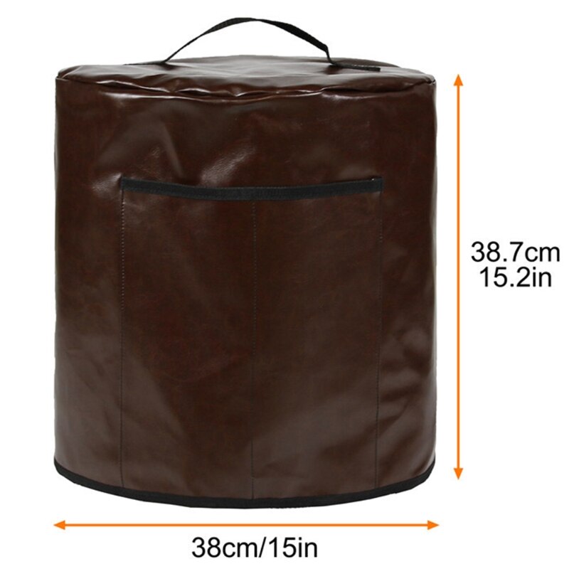 Leather Pressure Cooker Cover Kitchen Appliance Covers with Pocket &amp; Top Handle Fit for 8QT Air Fryer/ Rice Cooker