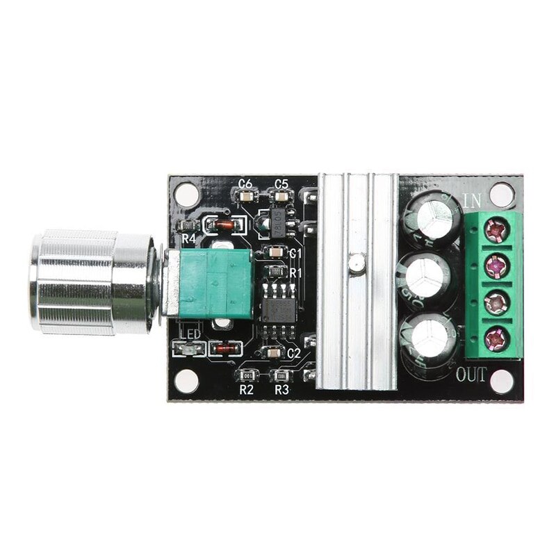 DC 6V 12V 24V 28VDC 3A 80W PWM Motor Speed Controller Regulator Adjustable Variable Speed Control With Potentiometer Switch