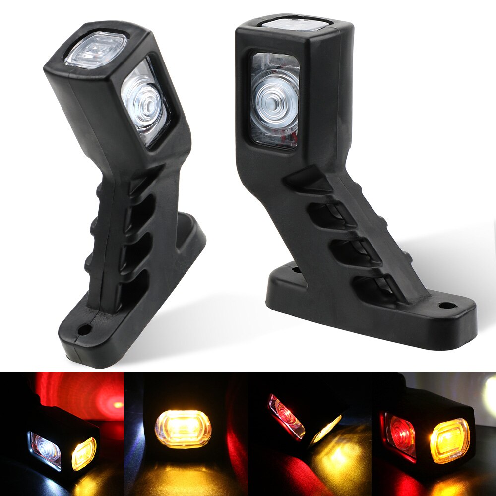 1 para 4 obrysówki doprowadziło światło boczne dla ciężarówki przyczepa karawana awangarda 3 twarz czerwony bursztyn biały samochód lampa obrysowa 10-30v zarys lampy