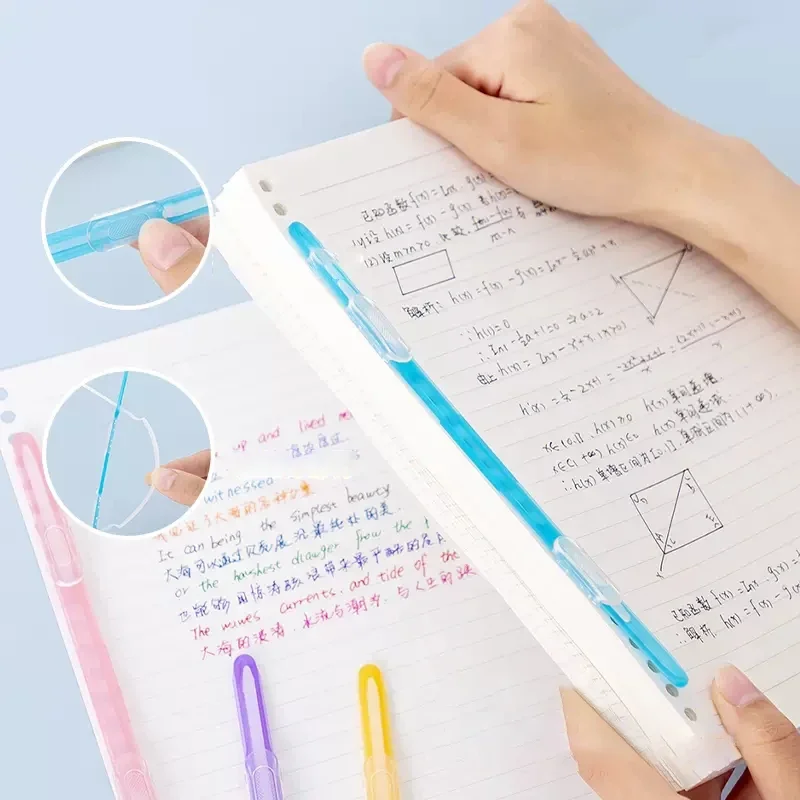 5/10 Stuks Bindclips Strip Kawaii 2 Gaatjes Losse Bladclips A4 Papieren Bevestigingen Diy Plakboek Bestand Map Notebook Accessoires