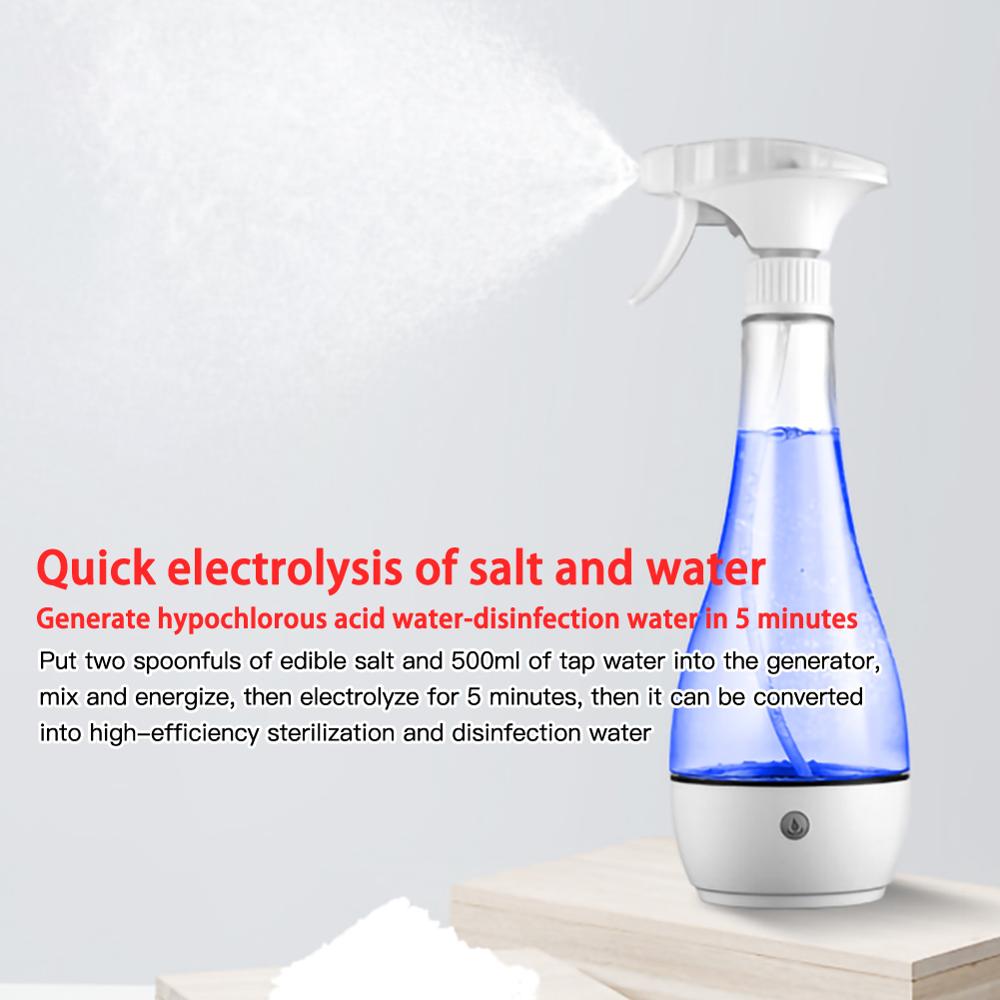 Desinfektion tillverkningsinstrument saltvattenelektrolys desinfektion spray bärbar hushållsgenerator för hypoklorsyra
