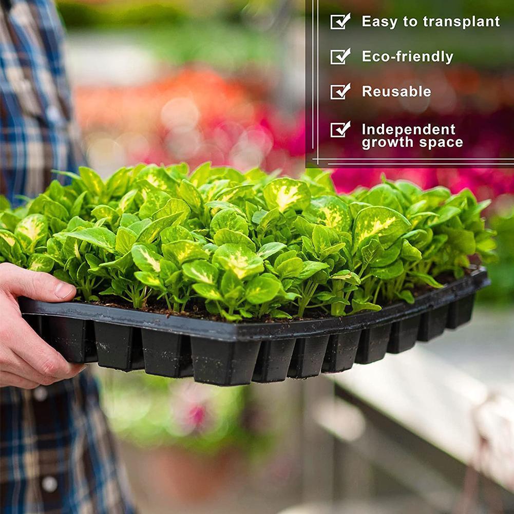 Plateau de démarrage de semis en plastique 105/128 trous, Pot de fleur de jardin, boîte de pépinière, bouchon de plantation, fourniture de plateau de croissance, Cont A4E3