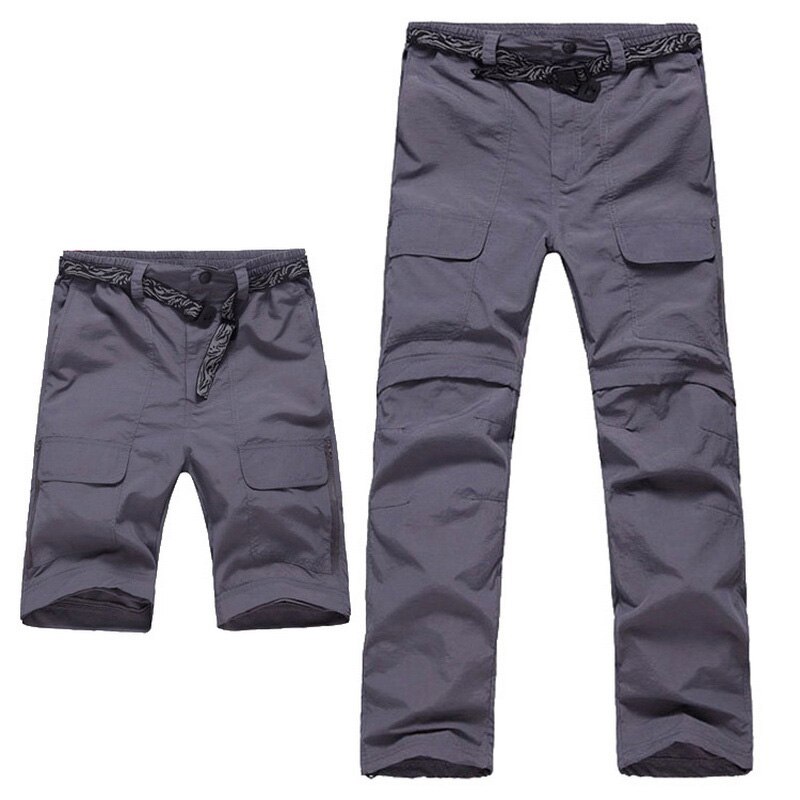 Detachable Quick Dry Outdoor Hiking Pants Men Mountain Climbing Trousers Summer Camping Trekking Sport Pants