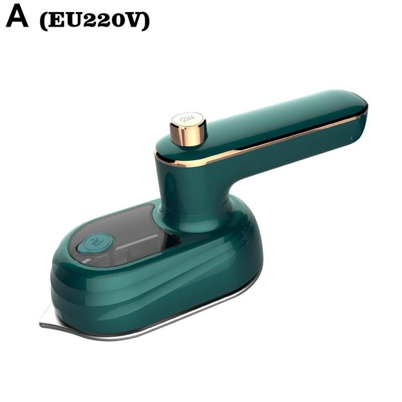 Mini Steam Iron Handheld Wet And Dry Double Steam Steamer Generator Garment Portable Travelling Home F1a1: Green EU