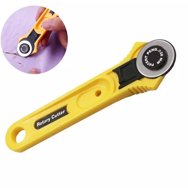 Rueda de rodillo de retazos de 28mm, cuchillo redondo de corte de tela, cuchillo para artesanía de cuero, cortador rotativo para telas de cuero