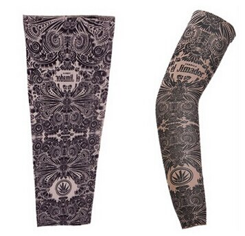 Nylon Stretchy Sunscreen Arm Sleeves Breathable Skull Skeleton UV Protective Cuff Sleeves Cycling Hiking Running Arm Stockings: 2
