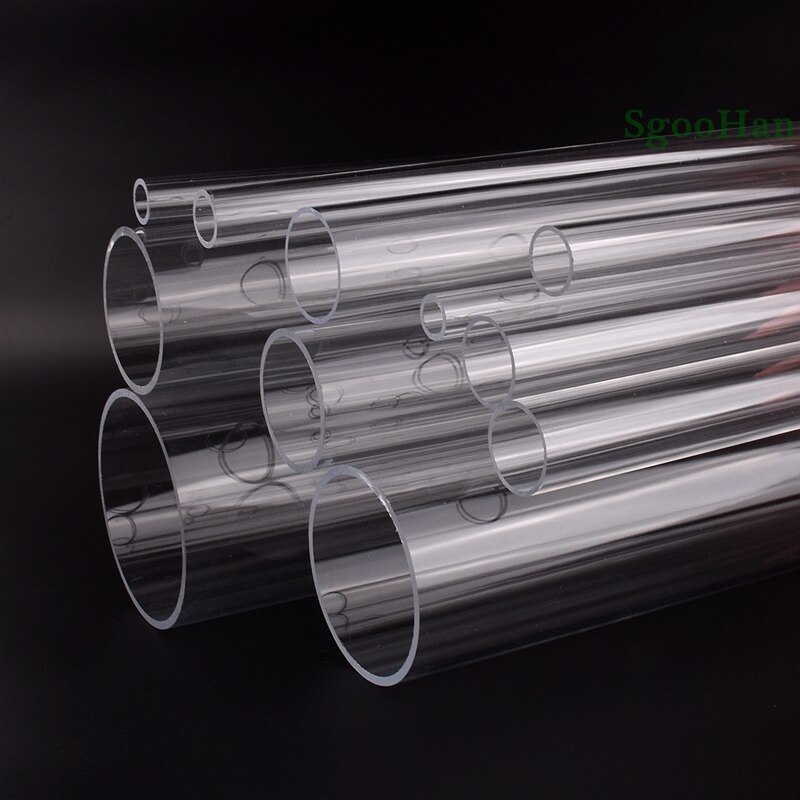 2 st  od 16 ~ 110mm transparent akryl akvarium akvarium rör plexiglas vattenförsörjningsrör hem trädgård gör-det-själv-bevattningsbeslag 50cm