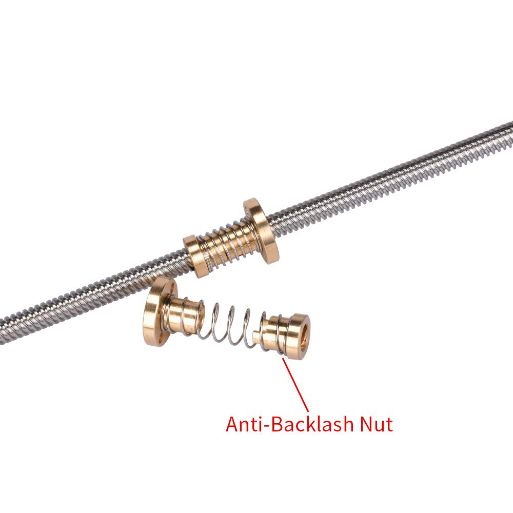 1Set T8 Anti-speling Lood Schroef Moer Messing voor Ender 3 CR10 3D Printer Deel Anti-speling Lente Moer Lood 2mm 4mm 8mm pitch 2mm