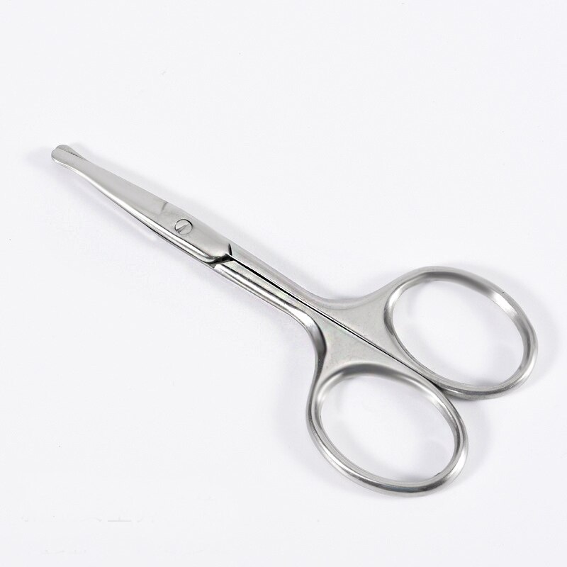 Curved Blade Eyebrow Scissors Stainless Steel Precision Trimmer Eyebrow Eyelash Hair Remover Tool Nose Hair Scissor: Blue