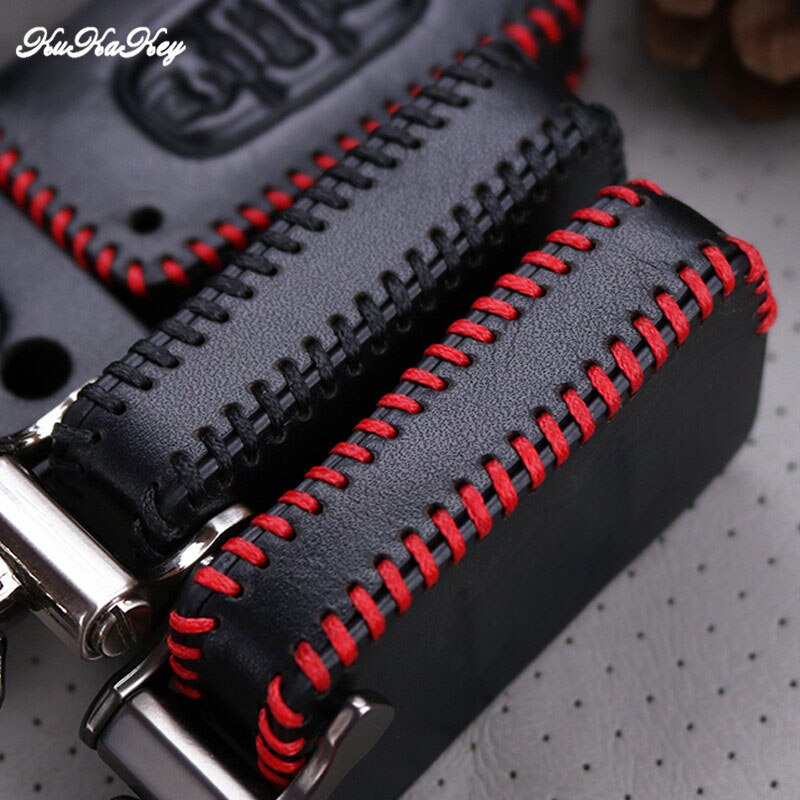 Leather Car Key Case Cover For Peugeot RCZ 107 206 207 208 306 307 308 407 408 Auto Key Bag Shell Protector Accessories