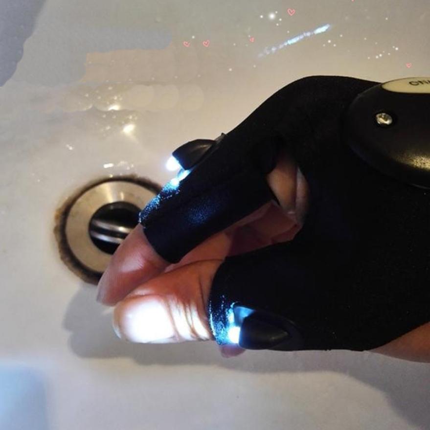 NEUE LED Licht Handschuhe Finger Beleuchtung Auto Reparatur draussen Activing Nacht Angeln Artefakt # A20