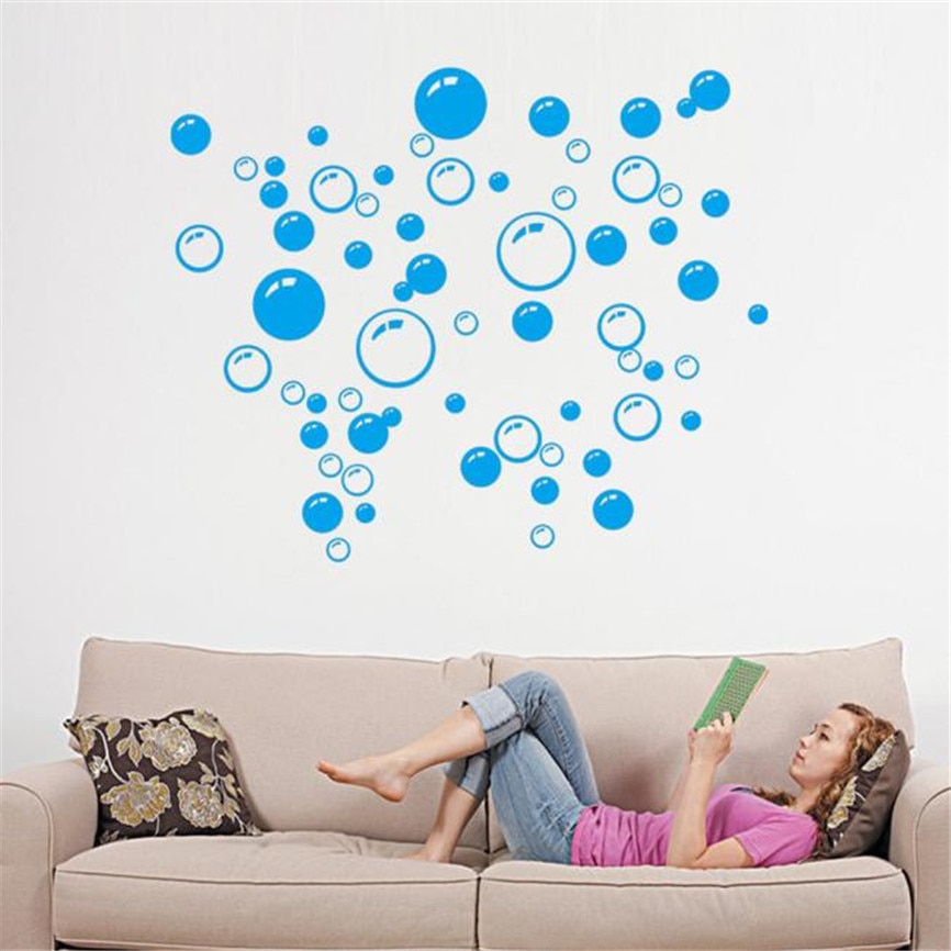 DIY Bubbles Circle Removable Wall Wallpaper Bathroom Window Sticker Decal Home Decor 45*20cm