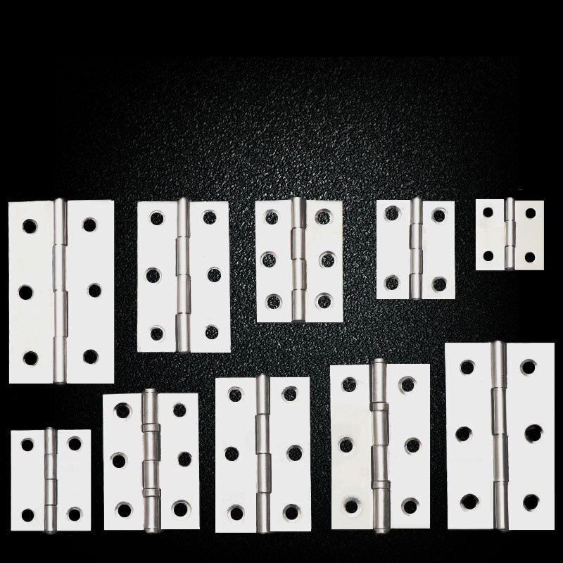 2 stks Met lager Deur Scharnier 2/2. 5/3 Inch Rvs Mini Lade Sieraden Doos Zilveren Kast Scharnieren Voor DecorationFurniture