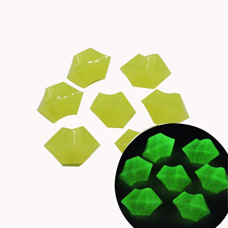 50Pcs Glow In The Dark Tuin Steentjes Glow Stones Rocks Voor Loopbruggen Tuinpad Patio Gazon Yard Decor Lichtgevende stenen Jardin: Yellow