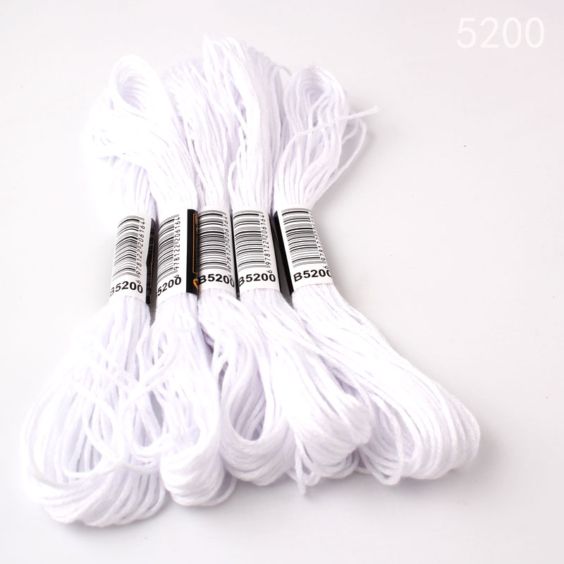 3859-10 sztuk nici robić haftu krzyżykowego / nici robić haftu krzyżykowego / nici niestandardowe kolory wszystkie kolory 447 kolorów nie6-3859-5200: Pomarańczowy