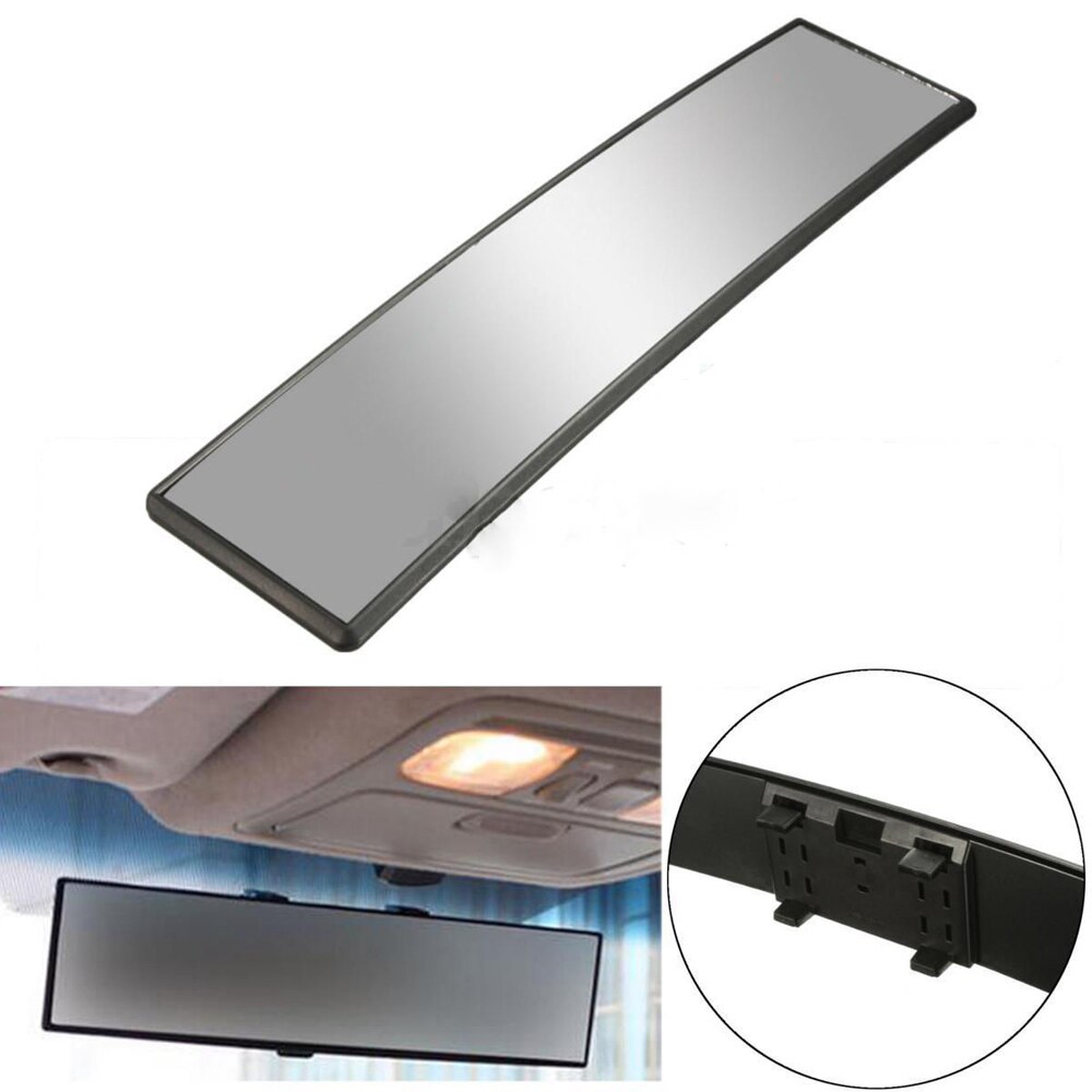 Universal Car Truck Interior Rear View Mirror Wide-angle Convex Big Vision Curved Mirror 300mm Fit For Car Truck Van Trailer