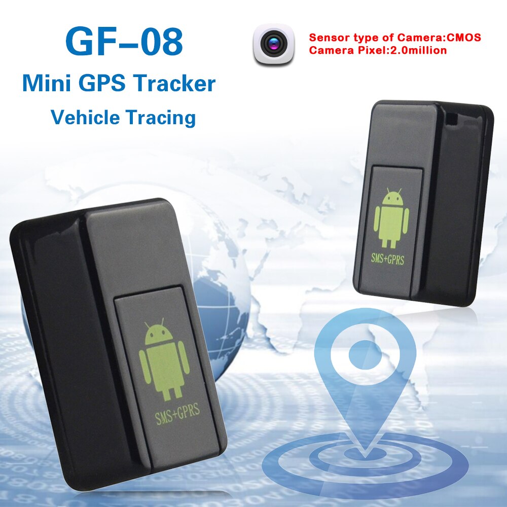 GF-08 Mini Draagbare GSM/GPRS Tracker Real-time Tracking Locator Met 3.7V 400mAh Li-Ion Batterij Lange standby-tijd Video Praten