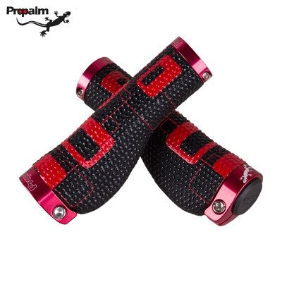 Propalm Bicycle Grip Cycling Non-slip Alluminium Alloy+Rubber Grip MTB Road Bike Lock ring Grips Bicycle Handlebars Grips: red