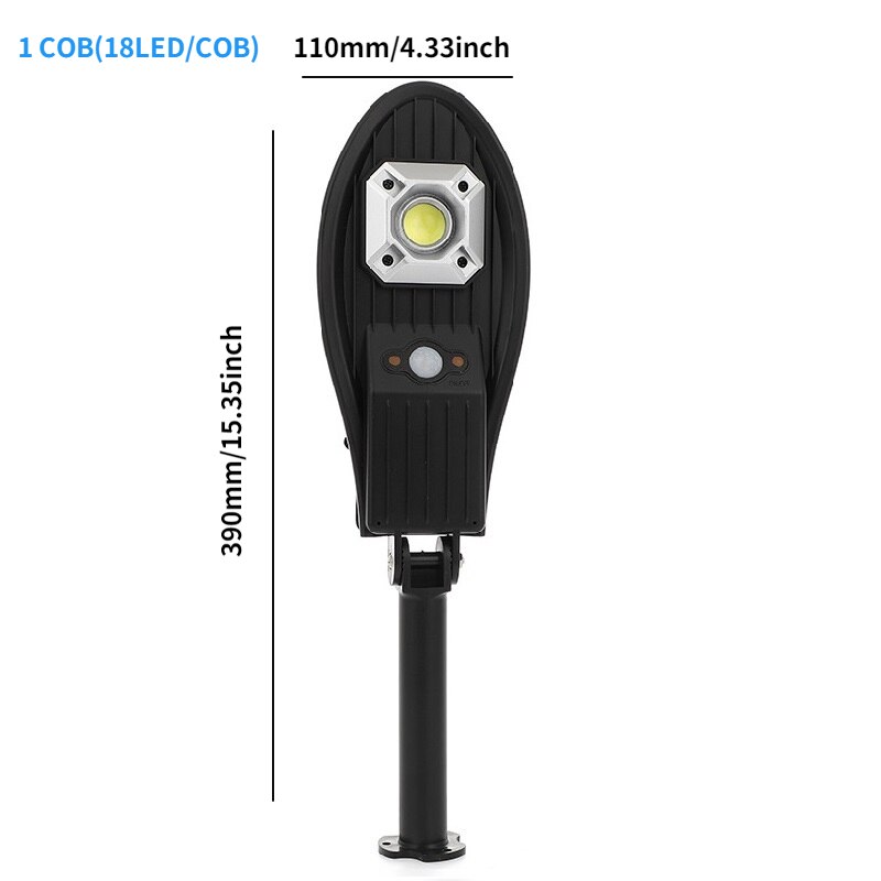 LED Solar Street Light Outdoor Wall Lamp COB PIR Motion Sensor Remote Control Waterproof Garden Yard Porch Garage Night Lamps: Solar Light-1 COB