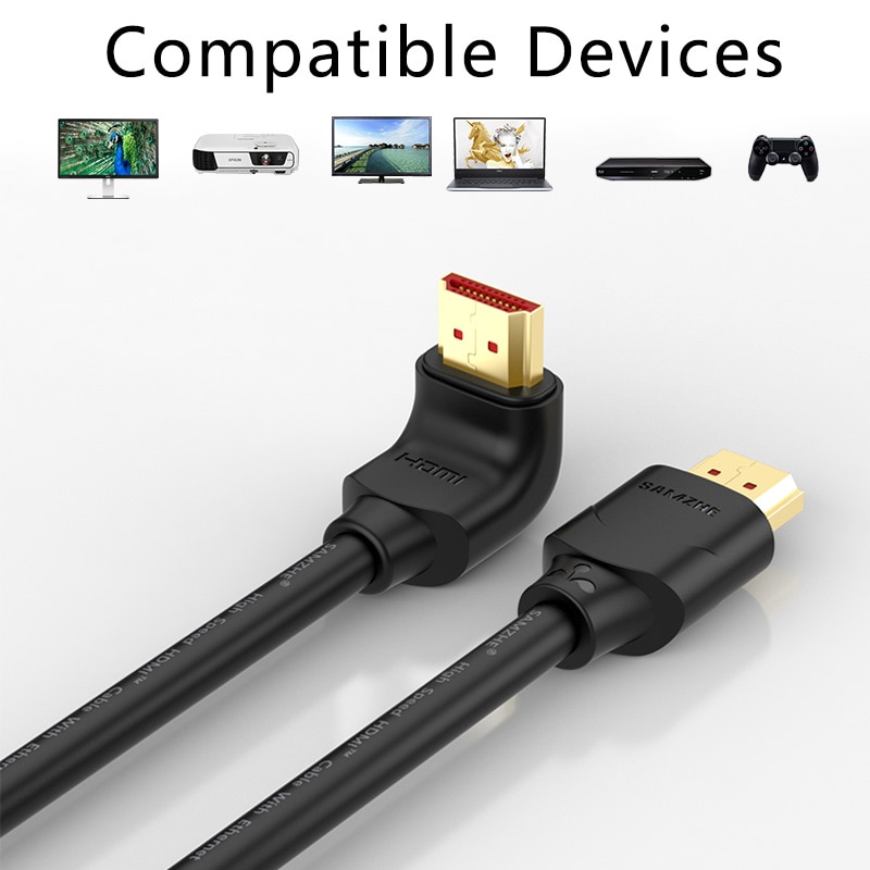 SAMZHE 4K HDMI 2,0 Kabel 90/270 Grad Winkel HDMI zu HDMI Kabel 2K * 4K 1M 1,5 M 2M 3M 5M 1080P 3D für TV PC Projektor PS3 PS4