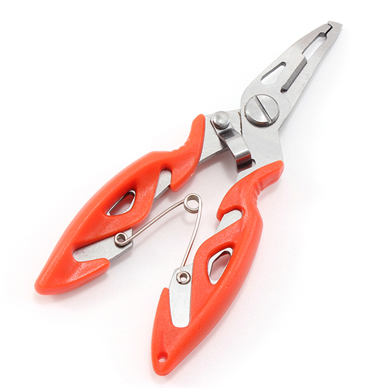 Tijeras multifunción, alicates de pesca, tijera, línea trenzada, cortador de señuelo, removedor de anzuelos, herramienta de aparejos de pesca, pinzas para cortar pescado: Blanco