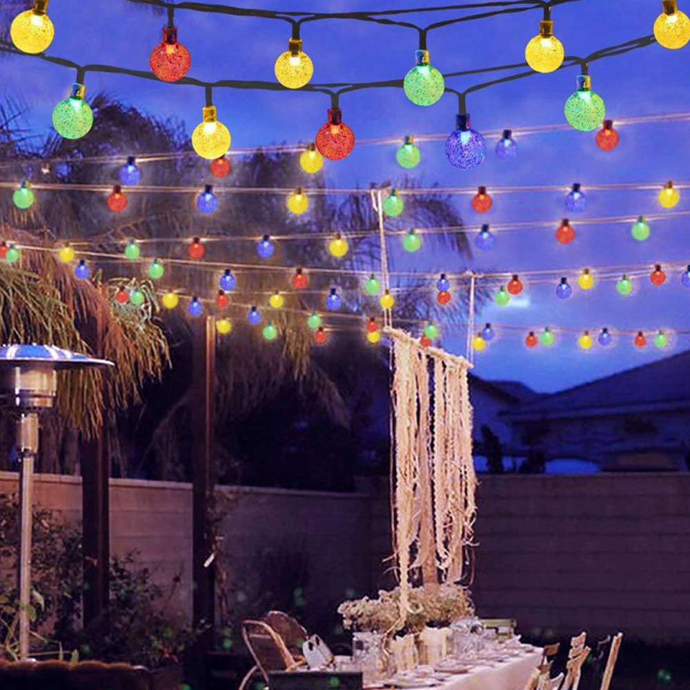 1,5 M 7 M 11 M Kristall Ball String Licht Flash Indoor Lampe 10/40/60 LED Lichterkette Batterie/USB Für Weihnachten Party Dekoration