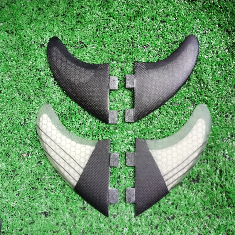 BiLong FCS Quad fin a Set Surfboard Fins for FCS fin Box Multi-size glass fiber surf Fin surfing boogie board Surfboards: white