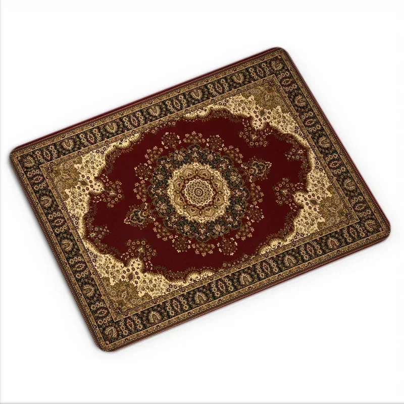 Persian Carpet Computer Laptop Mouse Pads Mysterious Decorative Desk Mats Washable Non-Slip Rubber Base with Precision Lock Edge: XXL / ocean blue