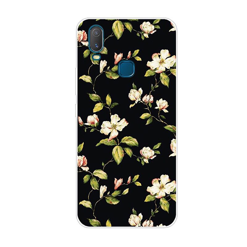 Funda de telefono para Capa VIVO Y11 Funda trasera de silicona para Funda VIVO Y11 suave cubierta de TPU flor: NO.22