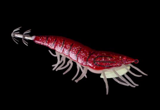 fishing Lure eging Squid jig egi bait fishing octopus wooden shrimp Cephalopod Wood shrimp octopus lures: red