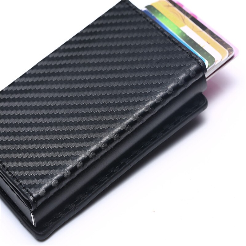 Bycobecy – portefeuille intelligent Rfid en métal fin et fin pour hommes, porte-monnaie minimaliste Pop-Up