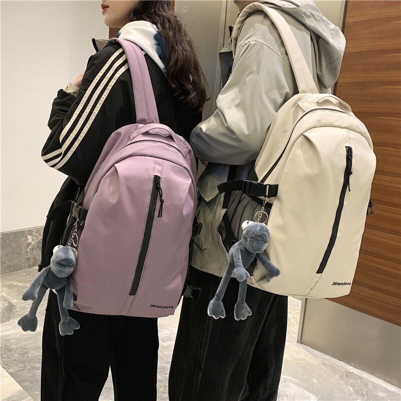 Women Trendy Backpack Waterproof Nylon Female School Bag College Book Lady Laptop Backpack Girl Student Bag Travel