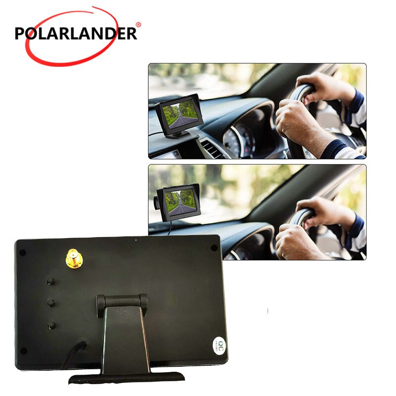 4.3 Inch Auto Monitor Parking System Tft Lcd Draadloze Display Car Rear View Monitor Draadloze Hd Reverse Camera