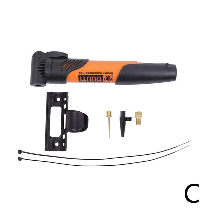 Bicycle Pump Mini Portable Multifunctional Tire Air Bike Mouth Inflator Plastic Cycling Ball Pump Tire Mtb Tyre High-streng T2u8: C