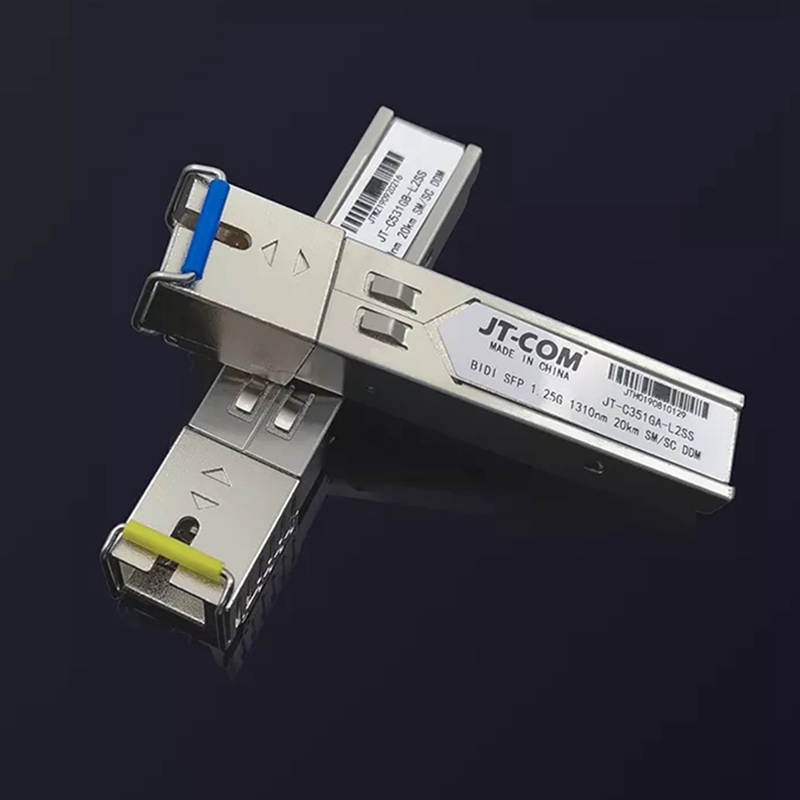 -JT-COM 2Pcs SC SFP Module Gigabit DDM BIDI Mini Gbic 1000Mbps Fiber Tranceiver Sfp Module Compatible With Mikrotik