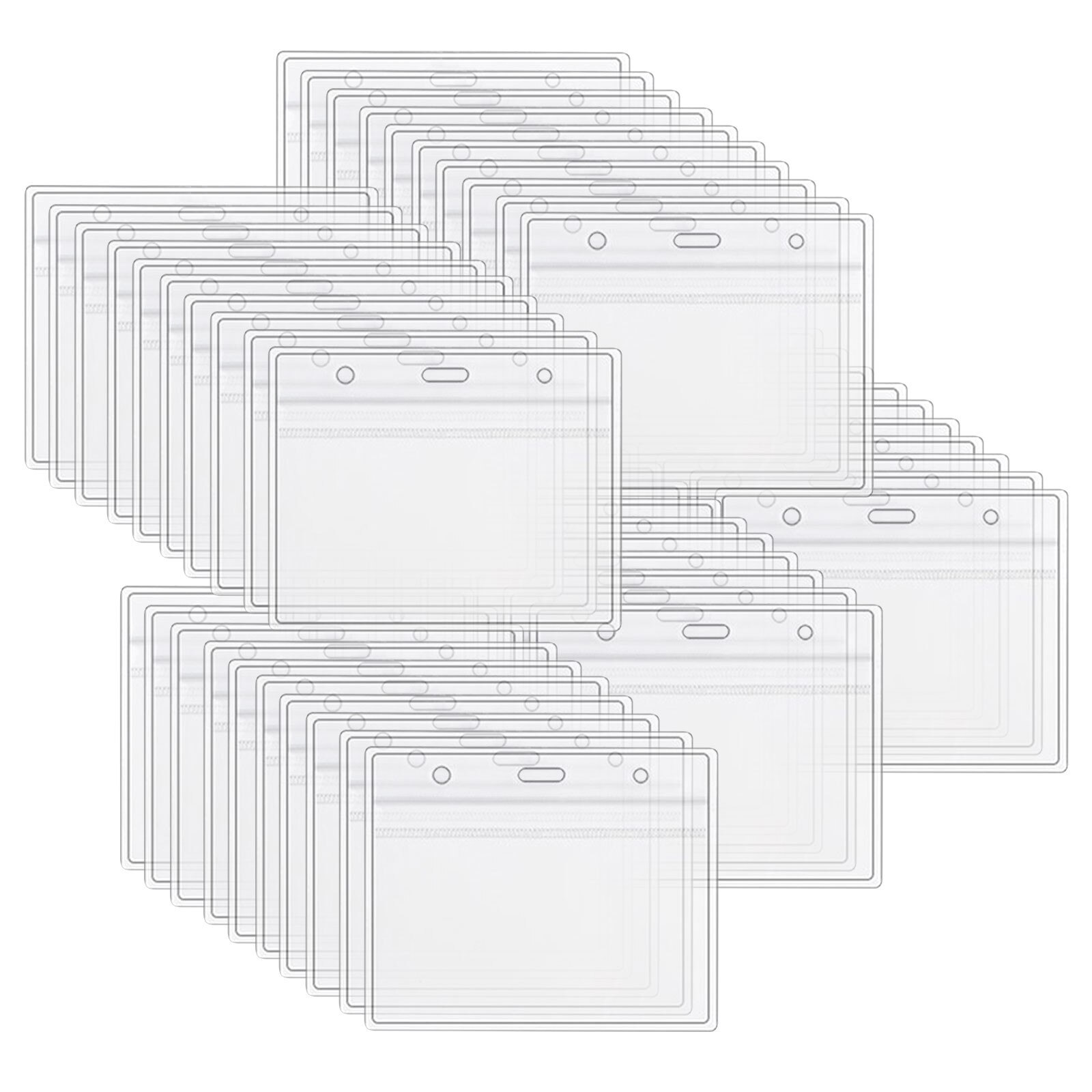 50pc Clear Vaccination Card Protector Vaccine Card 4x3 Protective Waterproof PVC Health Card Case for CDC Immunization Badge