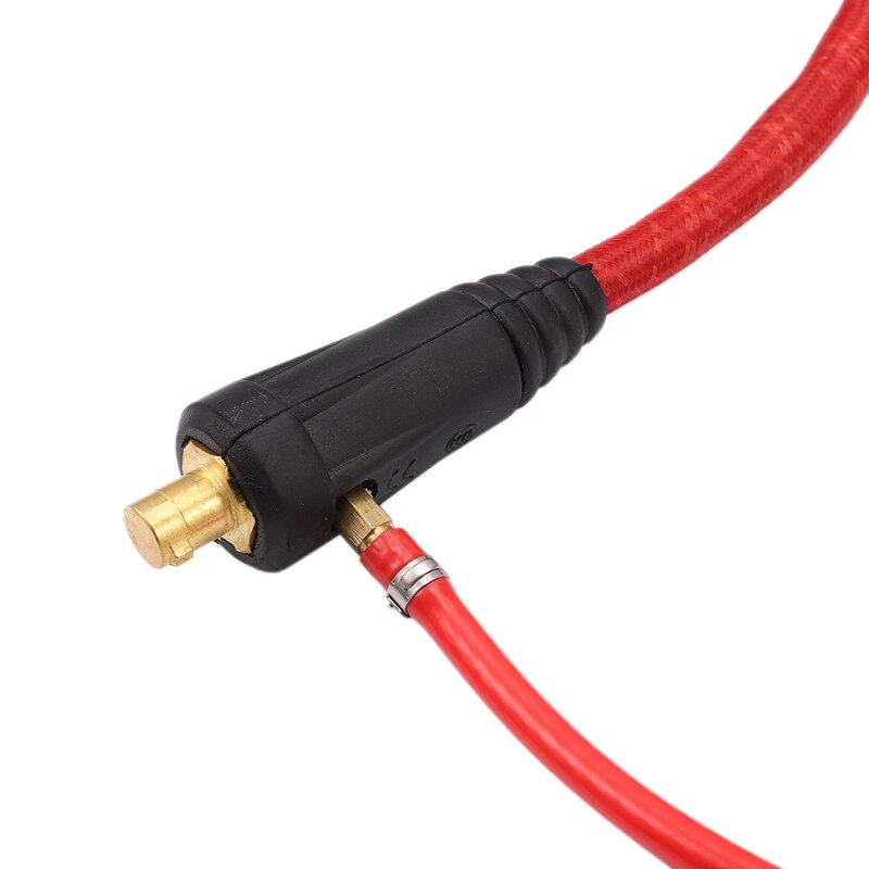 WP9F 4M rouge Super doux tuyau tressé refroidi à l'air complet TIG torche de soudage 35-70 connecteur