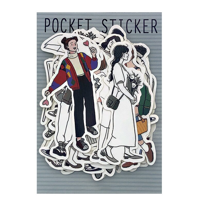 51Pcs/bag Couple stickers DIY scrapbooking our happy life series photo album journal happy planner decoration