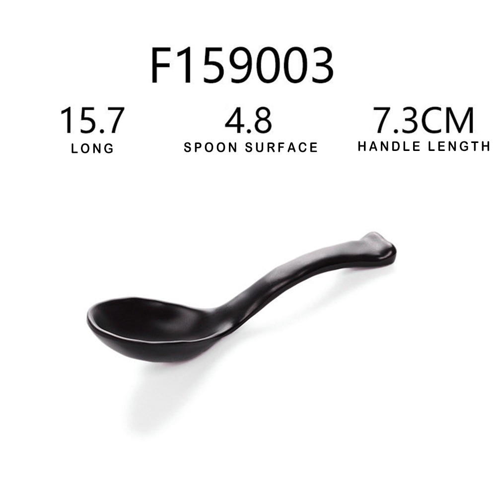 Black Soup Spoon Ramen Soup Bowl Multi-Size Plastic Spoon Ladle Buffet Restaurant Tableware Supplies DH: Yellow