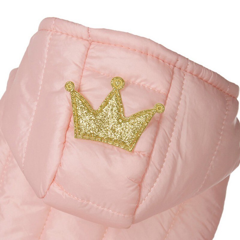 Pet Dogs Girls Dog Dresses Warm Two-leg Costume For Autumn Winter Puppy Cotton Dress