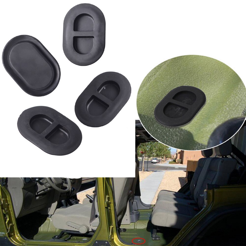 Black Floor Pan Drain Plug For Jeep Wrangler Rear Floor Pan Body Plug Small Rubber Plug For Jeep Wrangler JL JK